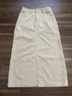 GAP ロングスカート コーデュロイ ベージュ