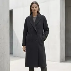 ZARAダークグレー ダブルブレスト チェスターコート オーバーサイズ XL以上