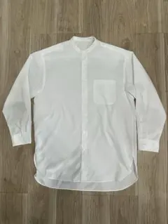 GU オーバーサイズバンドカラーシャツ　ホワイトS ユニセックス