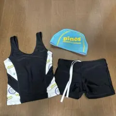 ピノス　水着と帽子のセット　110cm
