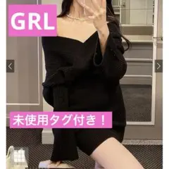 grl カシュクールニットミニワンピース