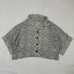 apres jour 小花柄 半袖ショートシャツ ブラウス ナチュラル ガーリーのサムネイル