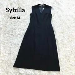 Sybilla シビラ ロングワンピース ノースリーブ 黒