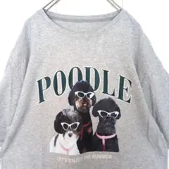 POODLEプードル Tシャツ ビッグシルエット オーバーサイズ グレー ヌグのサムネイル