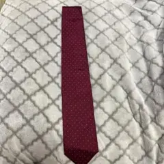 Maker's Shirt バーガンディ ドット柄ネクタイのサムネイル