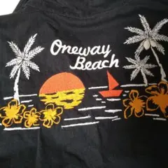 Oneway Beach ポロシャツ 半袖 ブラックのサムネイル