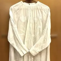 DOLLUPOOPS 刺繍 長袖シャツワンピース チュニック 38