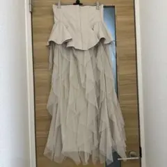 スナイデル　シフォンフレアスカート ベージュ　SNIDEL 送料込み