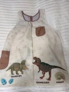 子どもに大人気恐竜柄 保育エプロン