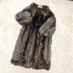サガフォックス 金サガ シルバーフォックス ロングコート 120cm 岐阜毛被のサムネイル