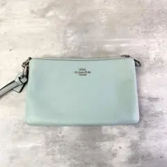 【良品】COACH コーチ ポーチ 小物入れ リストレット グレインレザー