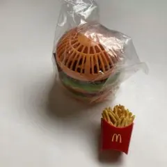 ビッグマックファン(扇風機)とフライドポテトのマグネット付きクリップセット