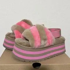 【美品】UGG厚底ファーサンダル (箱付)