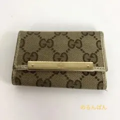 GUCCI グッチ GGキャンバス キーケース 6連 ゴールド金具 レディース