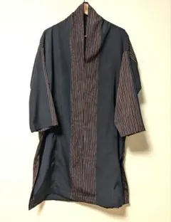 着物リメイク 濃紺ワンピース②