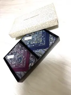 신품 미사용 HANAE MORI ハンカチ 2枚セット ペイズリー柄