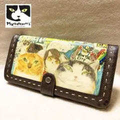 Manhattaner's 猫柄 レザー長財布のサムネイル