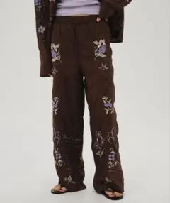 todayful Embroidery Patchwork Trousers