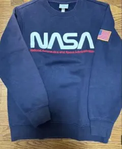 H&M NASA スウェット ネイビー XS/S 古着のサムネイル