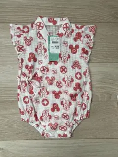 ディズニーベビー ディズニー ミニーちゃん 甚平 ロンパース 新品未使用 70