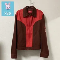 Zaraハリーランバート　クロップドブルゾン　レッド　M