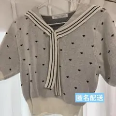 olive des olive ハート柄半袖ニット