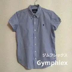 ✦美品✦ジムフレックスGymphlex ストライプシャツ【半袖】パフスリーブ