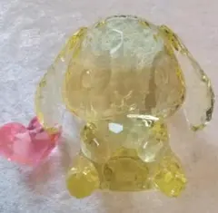 黄色　垂れ耳うさぎ　◇アクリルアイス　アクリルストーン　置物◇