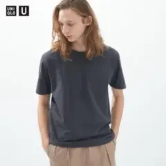 新品 UNIQLO U クルーネックTシャツ ブルー L