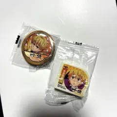 鬼滅の刃 くら寿司 我妻善逸 缶バッジ 消しゴム
