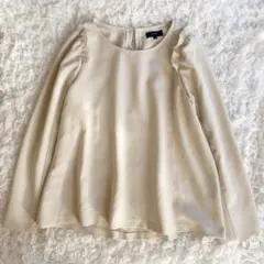 SHIPSシップス肩フリルデザイン シルエットブラウス 36