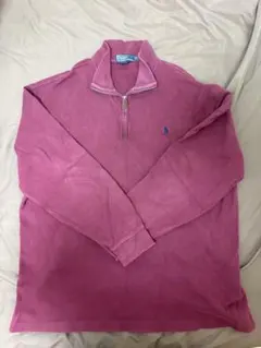 POLO RALPH LAUREN ハーフジップ ワインレッド