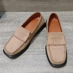 【靴】 TOD'S トッズ ドライビングシューズ 35.5 スエード ベージュ