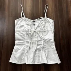 【新品】ZARA ホワイト ビスチェ キャミソール XSサイズのサムネイル