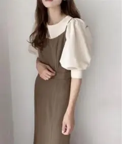 バックリボンマーメイドキャミソールワンピース