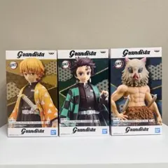Grandista鬼滅の刃フィギュア3体セット 我妻善逸 竈門炭治郎 嘴平伊之助