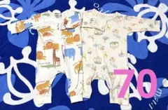 H&M ベビー ロンパース 2枚セット 70cm 秋服