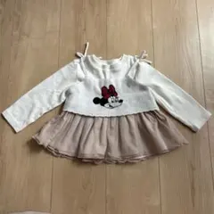 プティマイン ミニーマウス 長袖 トップス チュールスカート風