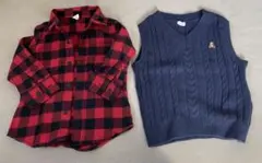 ベビーギャップ　シャツ　チョッキ　2点セット
