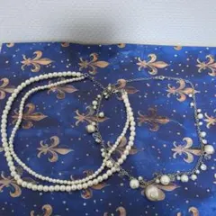 パールネックレス 二重デザイン