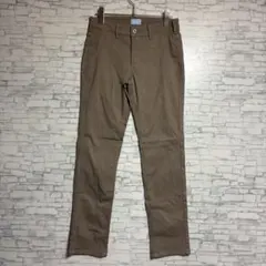JERSEYS スリムフィット ブラウンパンツ　ゴルフ　チノパン　美品　S 麻混のサムネイル