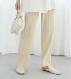 【処分前最終値下げ】 earth ランダムリブカットパンツ イエロー