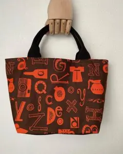 綿キャンバス　アルファベットと色んなツール　トートバッグ
