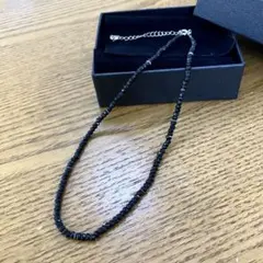 【希少】SJX ブラックスピネル シルバー ネックレス スタージュエリー