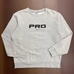 NIKE スウェット センタースウォッシュ プリントロゴ 古着 グレー Lサイズ