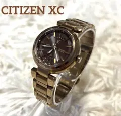 な*い様 美品✨シチズンクロスシーｘC　ブラウン文字盤 電波ソーラー　完全稼働
