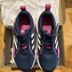 adidas キッズスニーカー 19㎝　ネイビー/ピンク