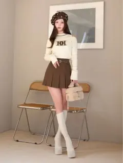 Darich セミワイドプリーツテーラードミニスカート