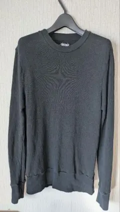 【VIA SPARE】メンズ トレーナー コットン×シルク 上質素材 ブラック