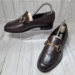 美品【22.5㎝】ing イング 本革 ビットローファー 茶 こげ茶　革靴